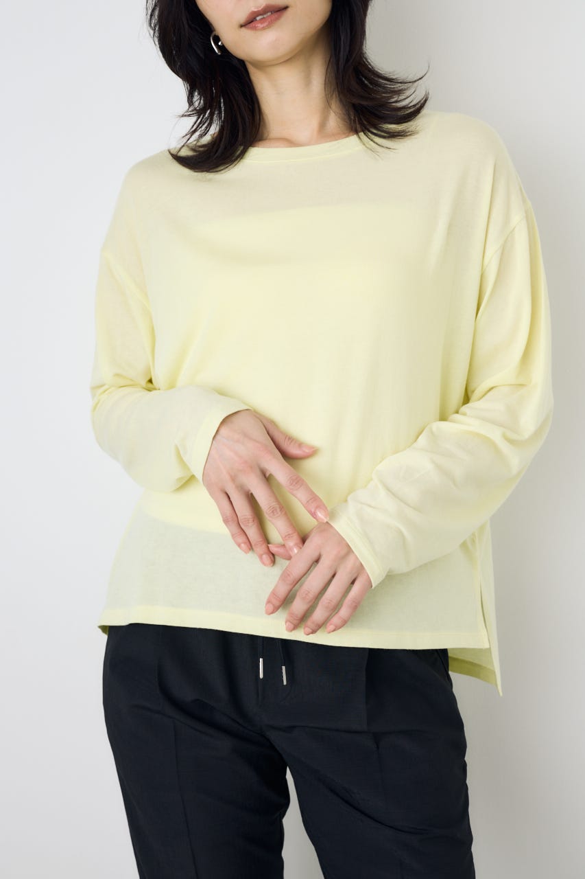 シアーカットトップス L/YEL FREE