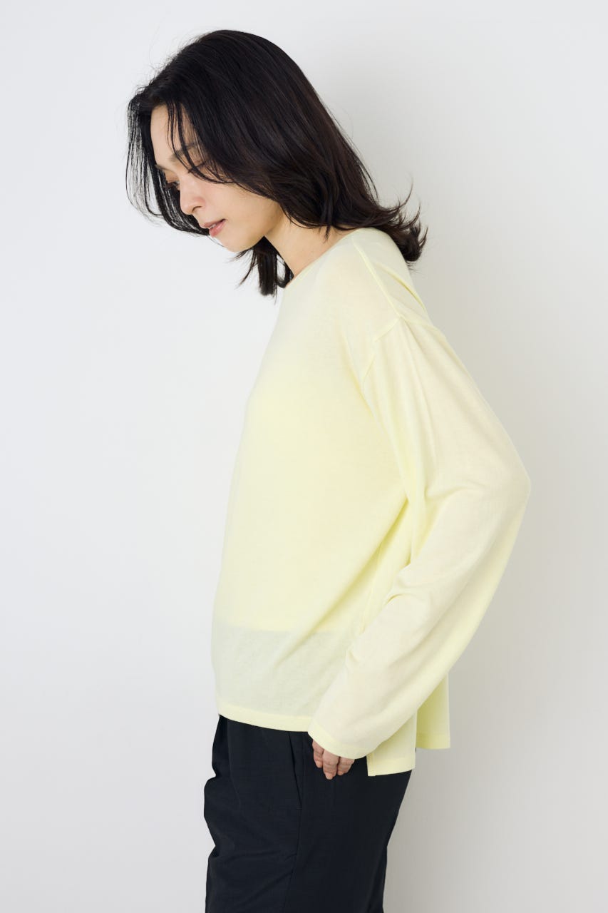 シアーカットトップス L/YEL FREE