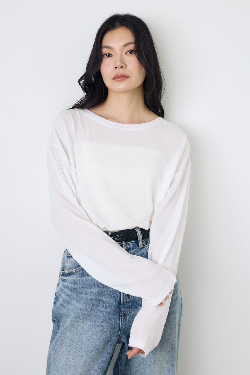 シアーカットトップス O/WHT FREE