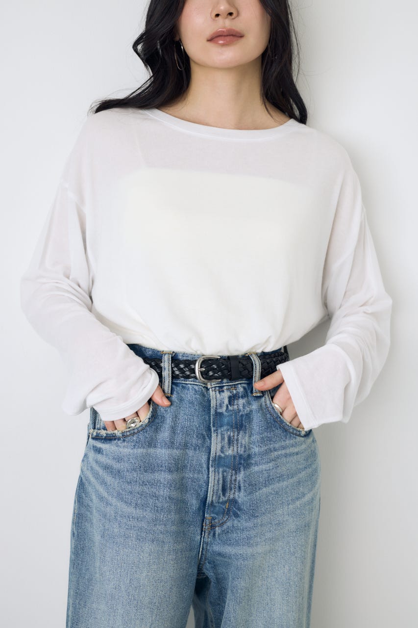 シアーカットトップス O/WHT FREE