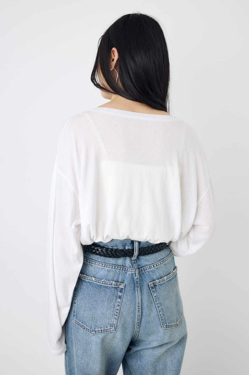 シアーカットトップス O/WHT FREE