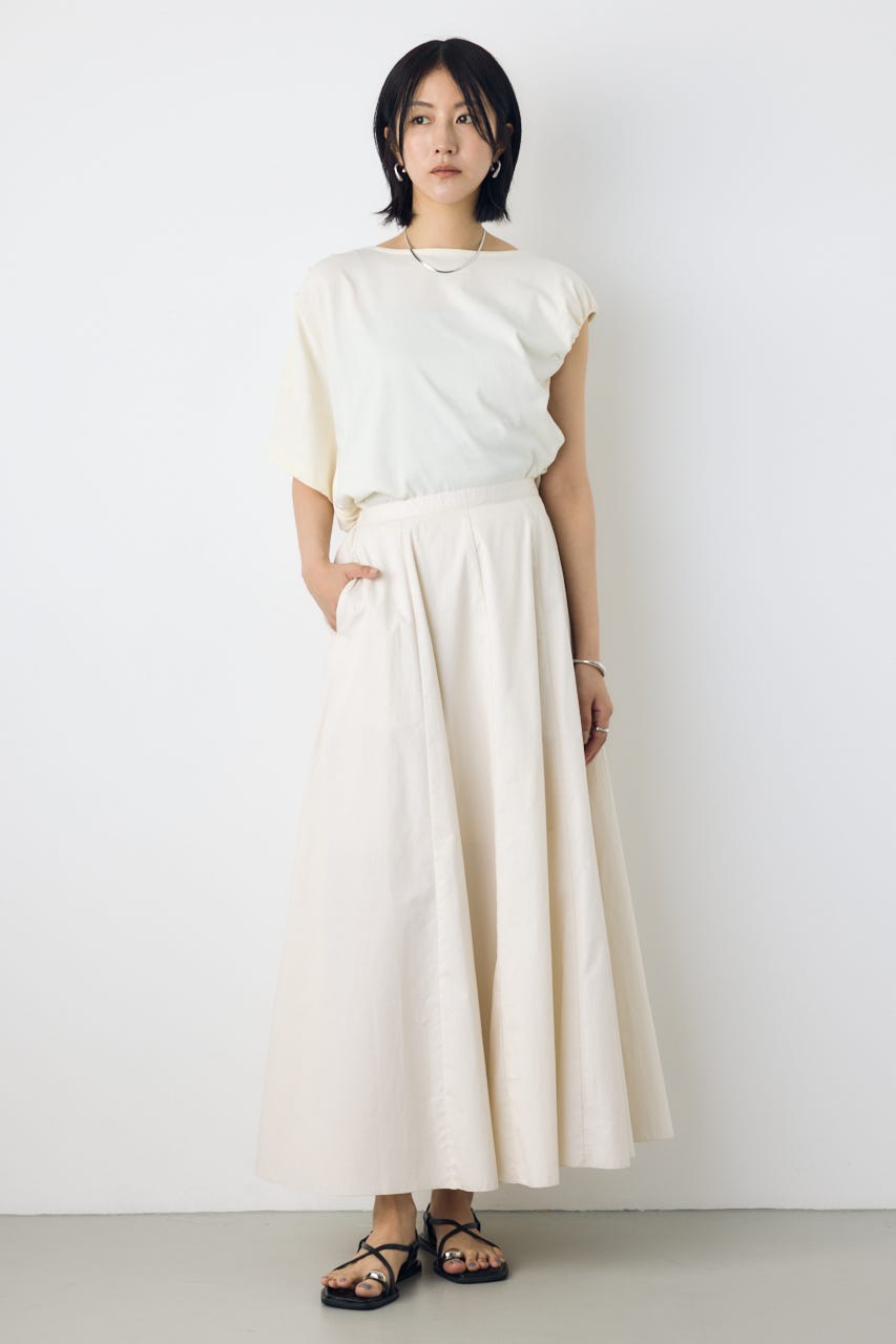 【接触冷感】アシンメトリードレープトップス O/WHT FREE
