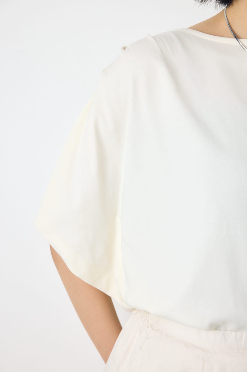 【接触冷感】アシンメトリードレープトップス O/WHT FREE
