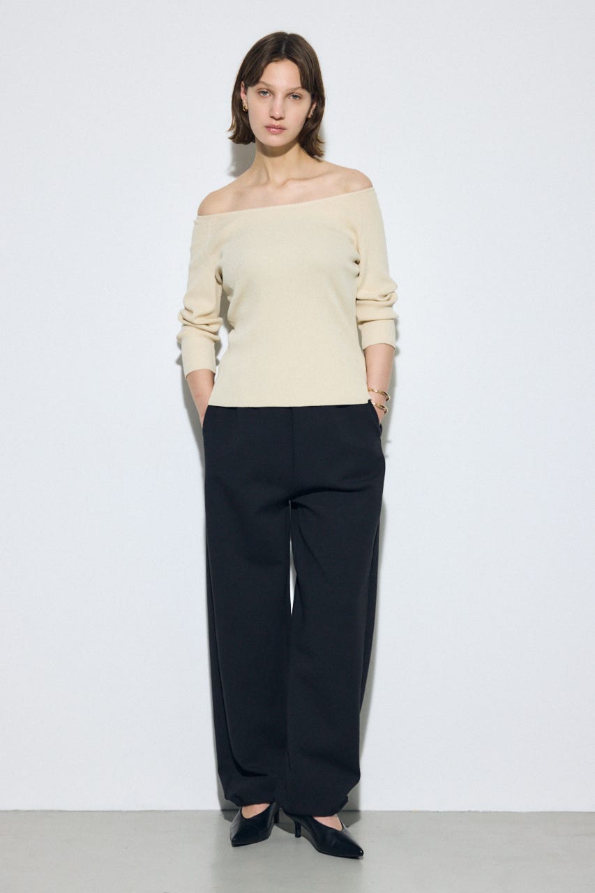 ダンボールカーブワイドパンツ BLK M