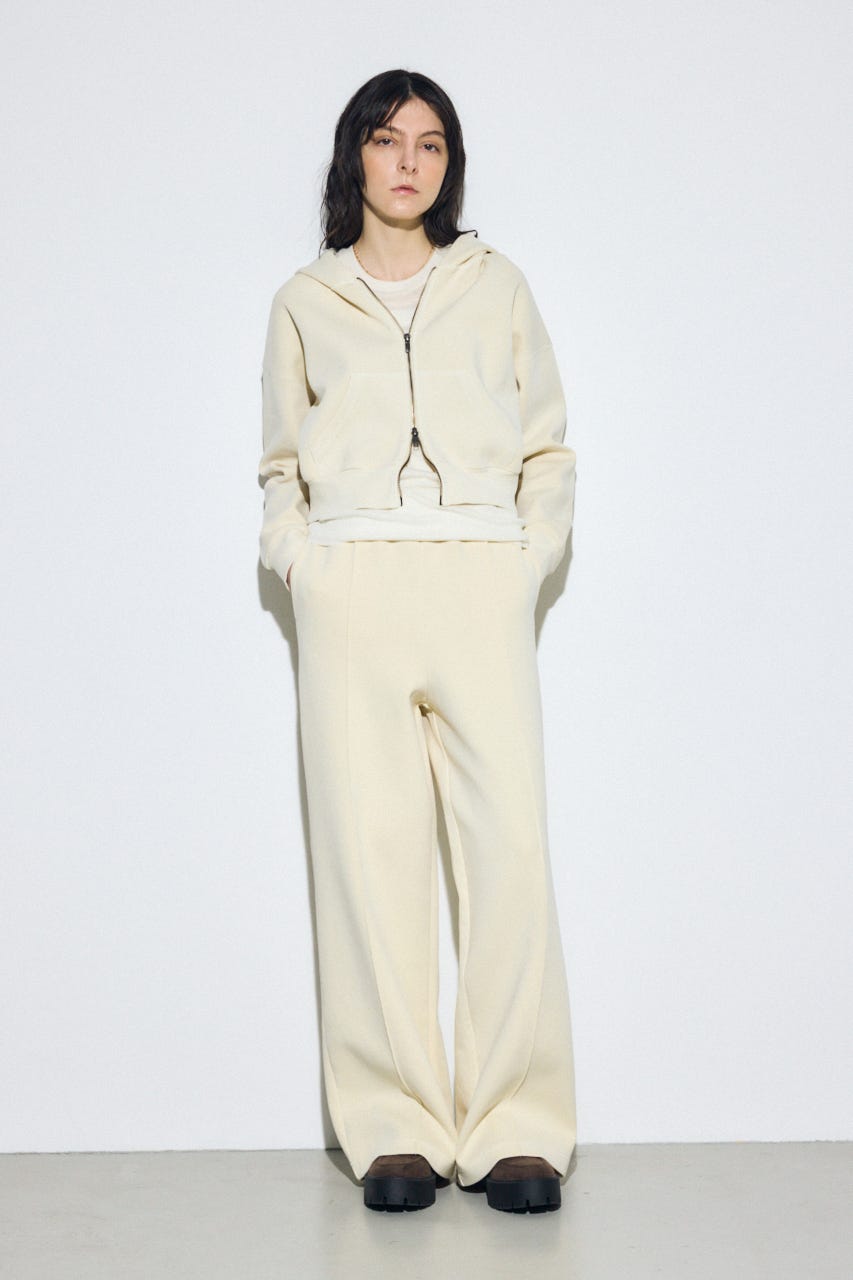 ピグメントピンタックワイドパンツ IVOY M