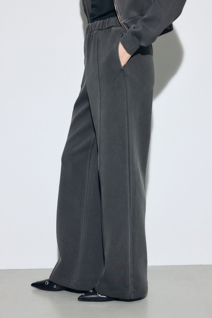 ピグメントピンタックワイドパンツ L/BLK M