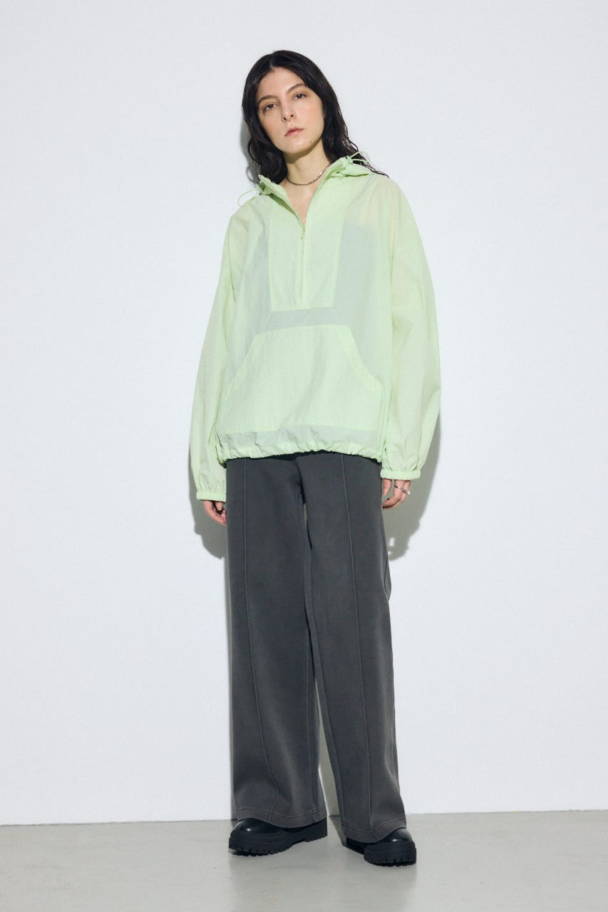 ピグメントピンタックワイドパンツ L/BLK M