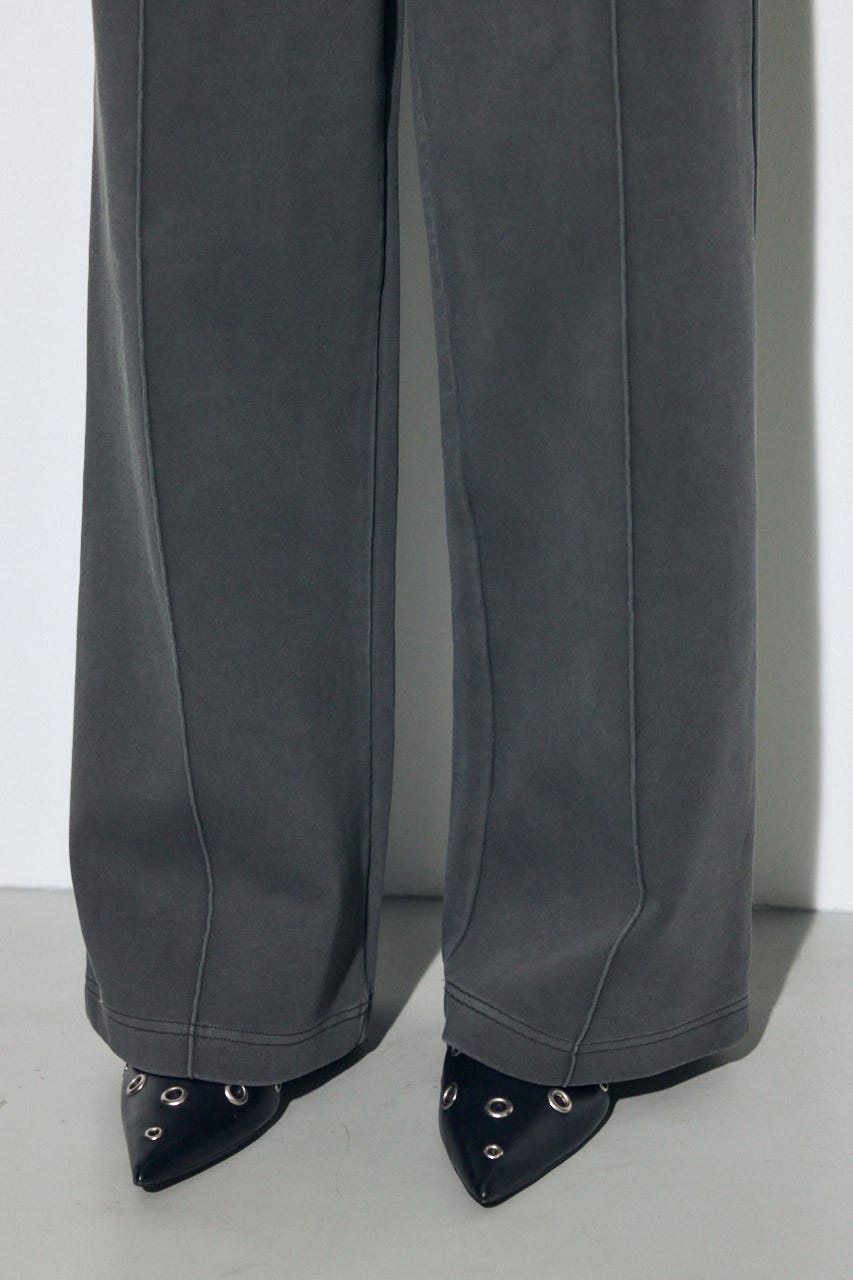 ピグメントピンタックワイドパンツ L/BLK M