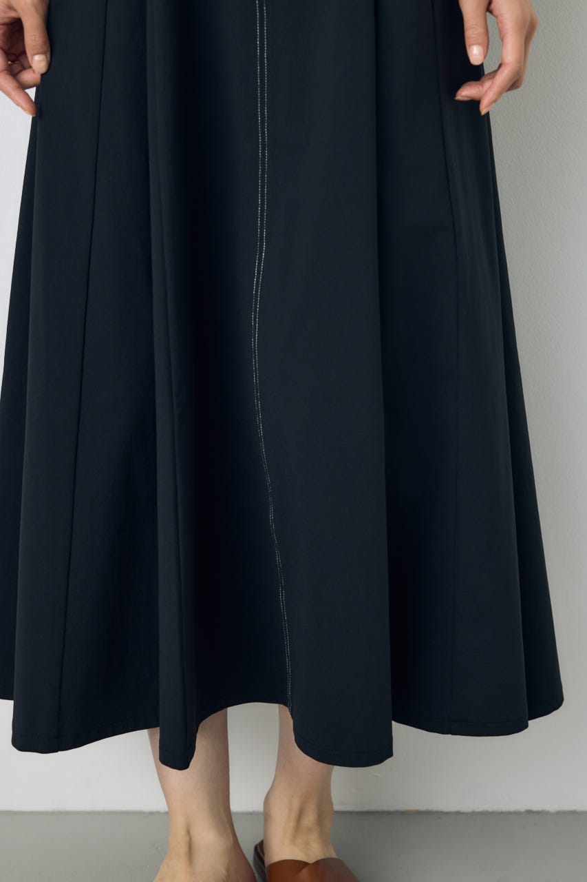 ステッチフレアカットワンピース BLK M