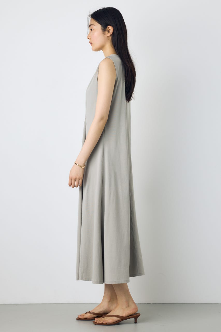 ステッチフレアカットワンピース L/GRY M