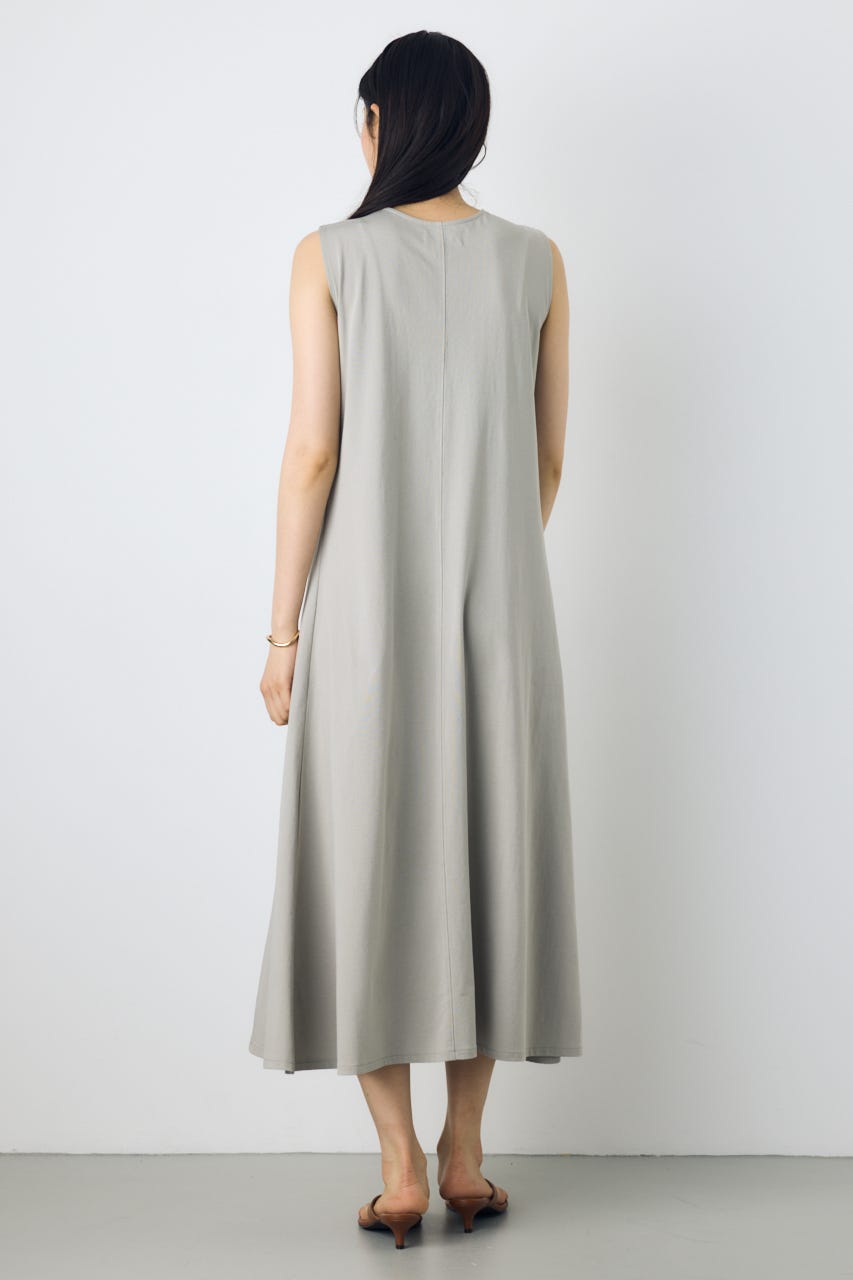 ステッチフレアカットワンピース L/GRY M