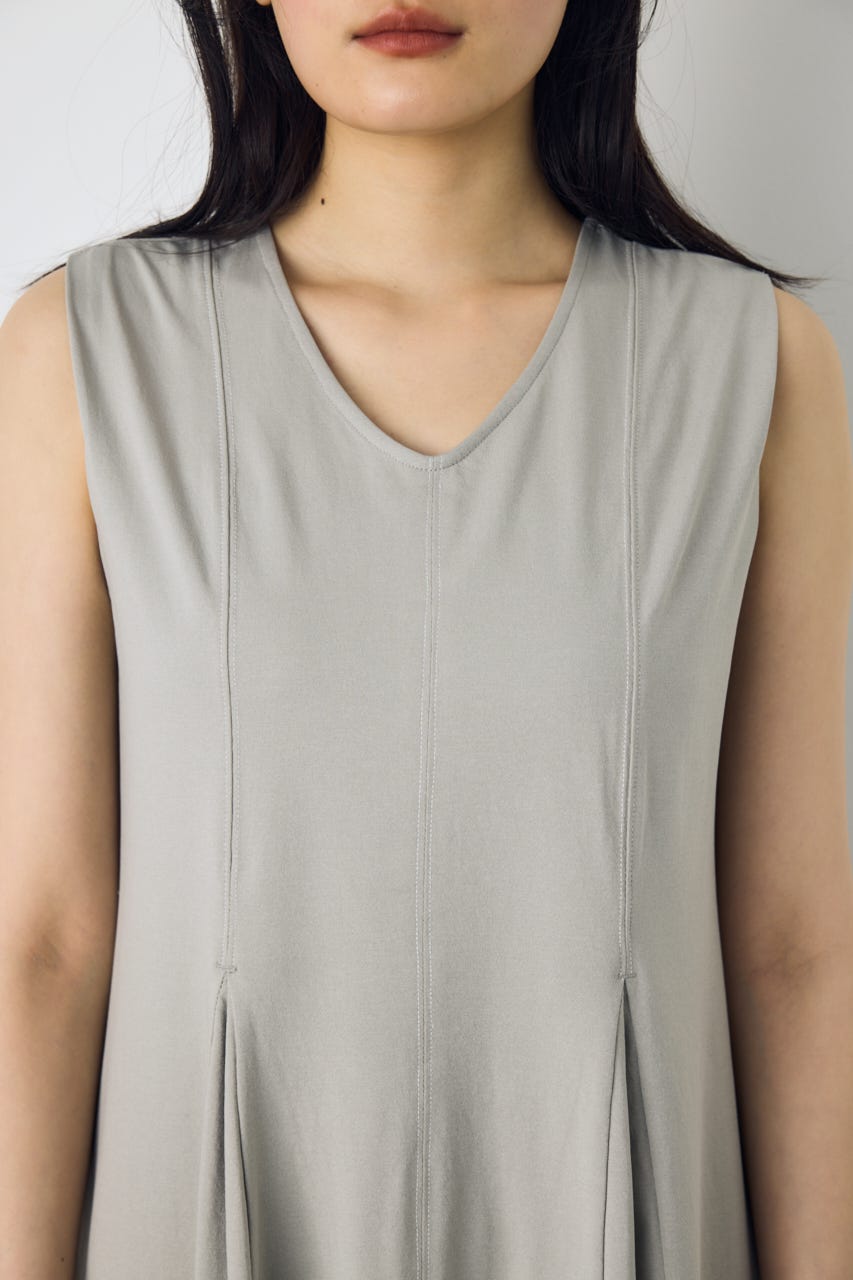 ステッチフレアカットワンピース L/GRY M
