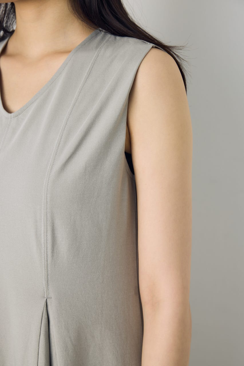 ステッチフレアカットワンピース L/GRY M