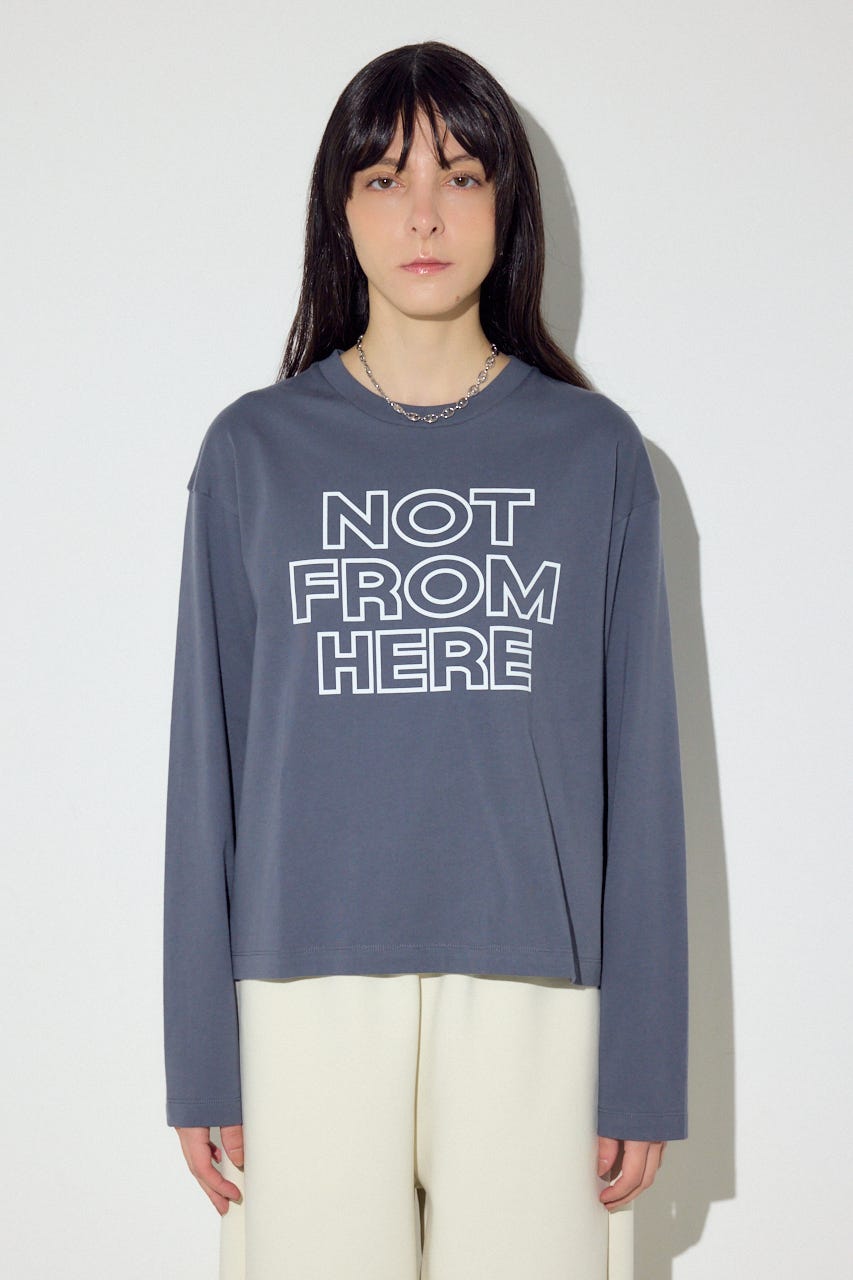 NOT FROMロゴロングTシャツ L/BLK M