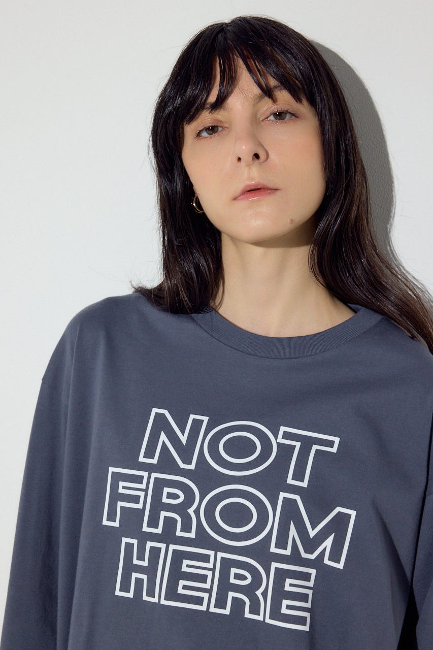 NOT FROMロゴロングTシャツ L/BLK M