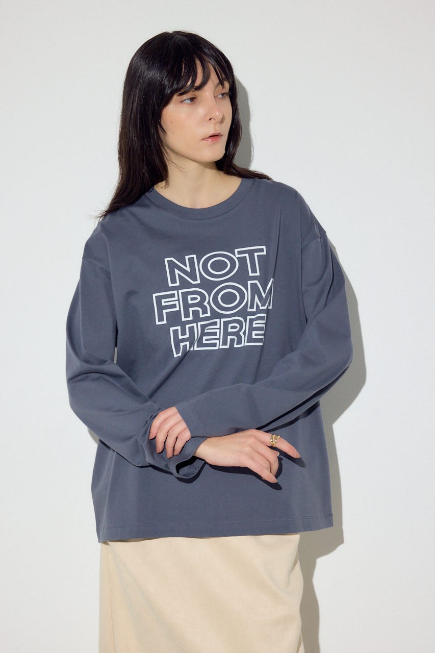 NOT FROMロゴロングTシャツ L/BLK M
