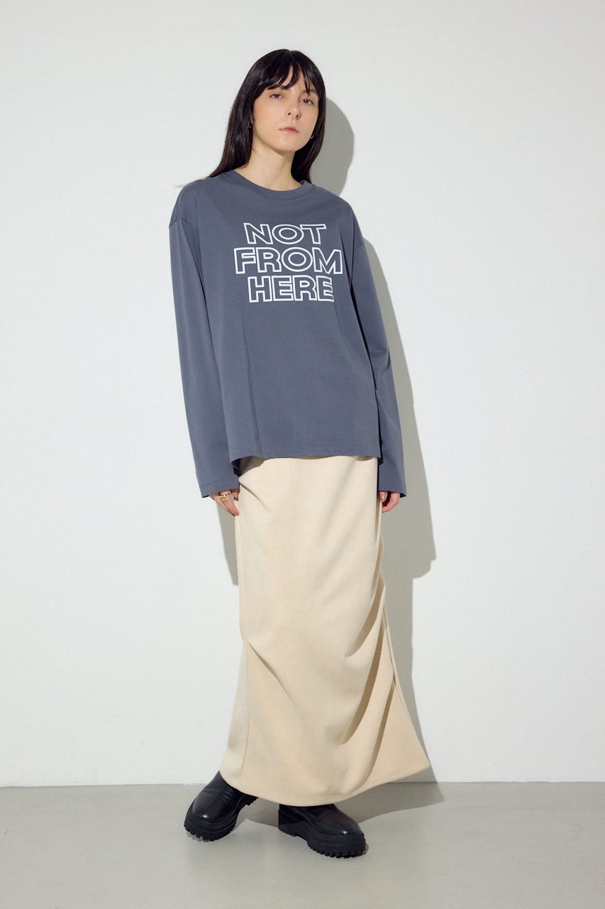 NOT FROMロゴロングTシャツ L/BLK M