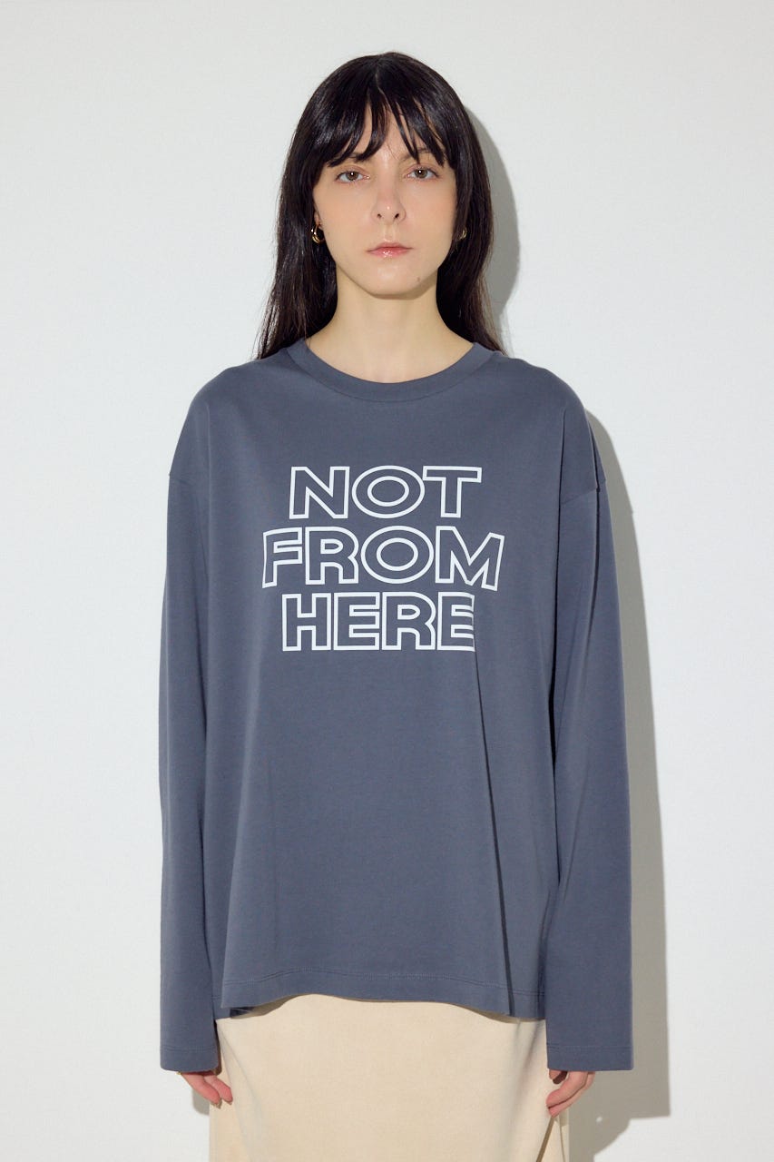 NOT FROMロゴロングTシャツ L/BLK M