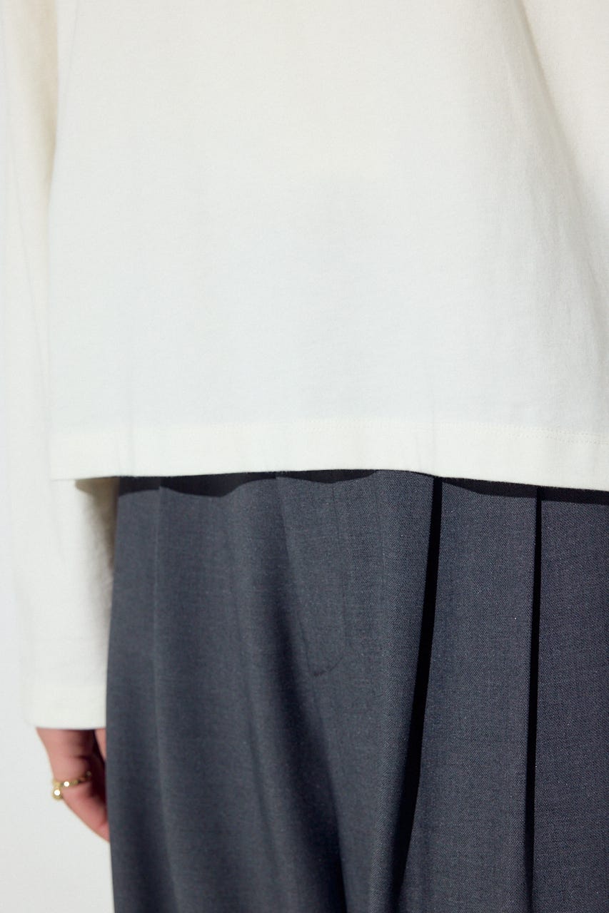 NOT FROMロゴロングTシャツ O/WHT S