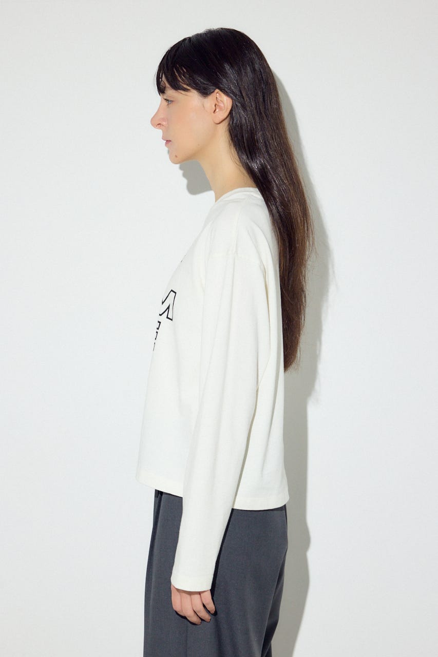 NOT FROMロゴロングTシャツ O/WHT S