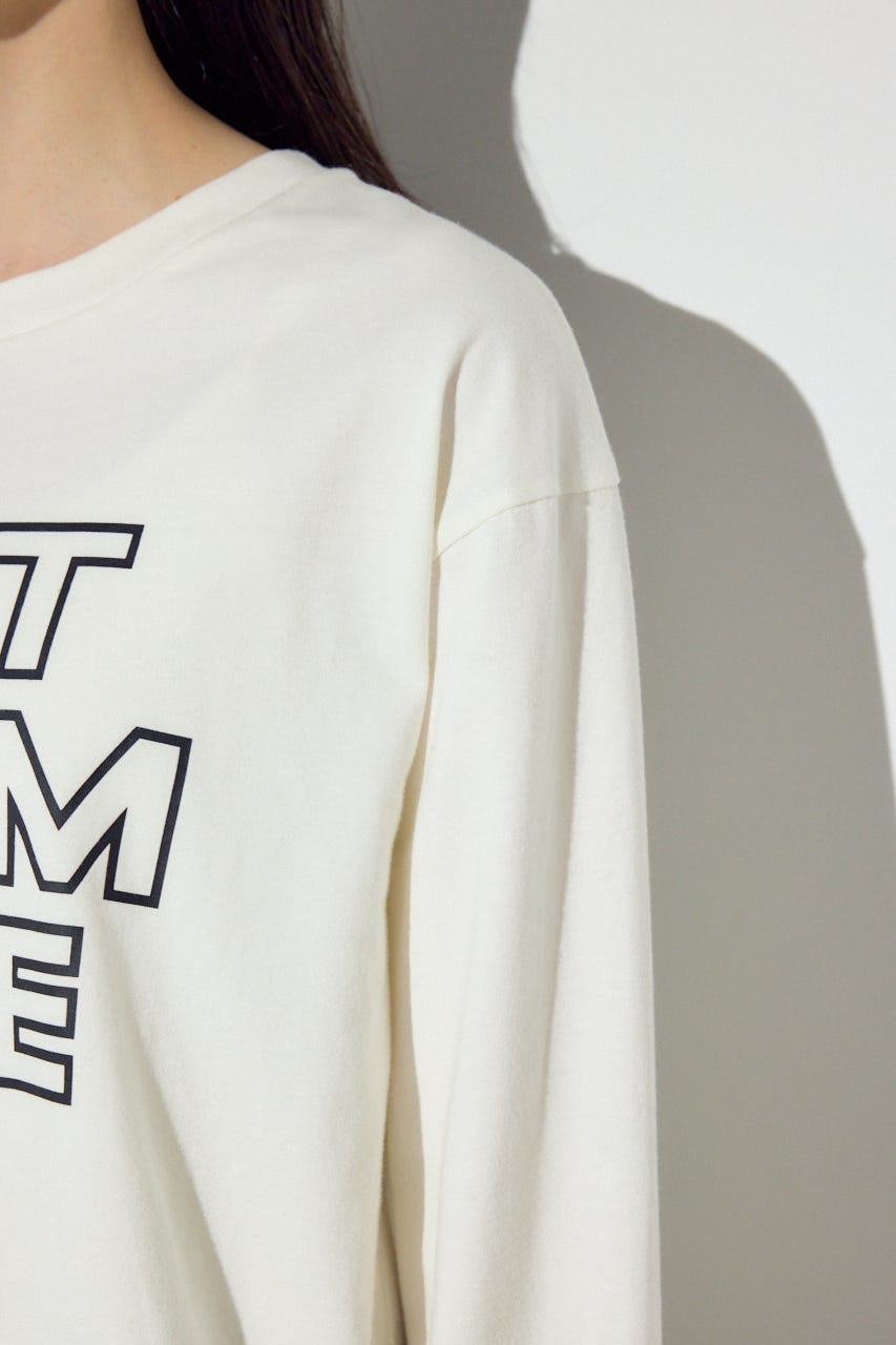 NOT FROMロゴロングTシャツ O/WHT S