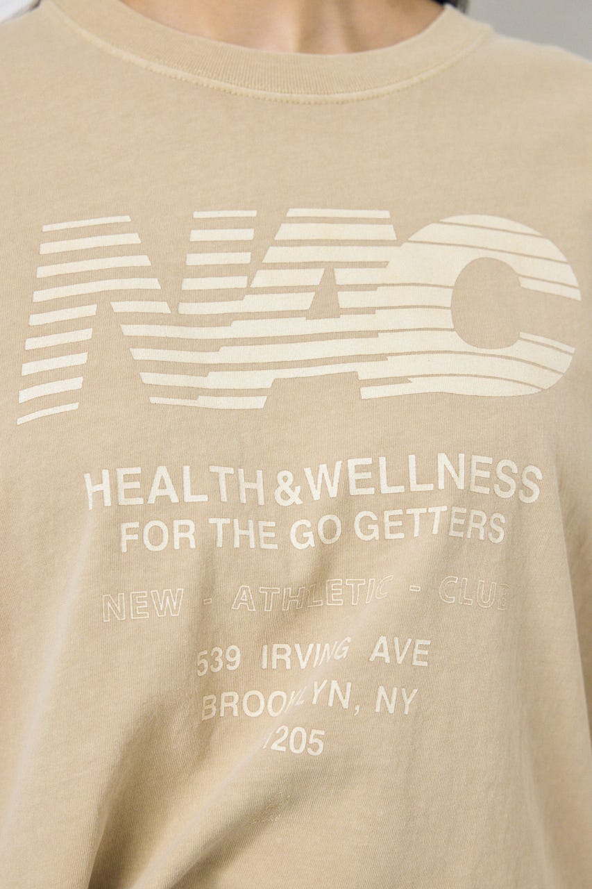 NACピグメントプリントTシャツ BEG FREE