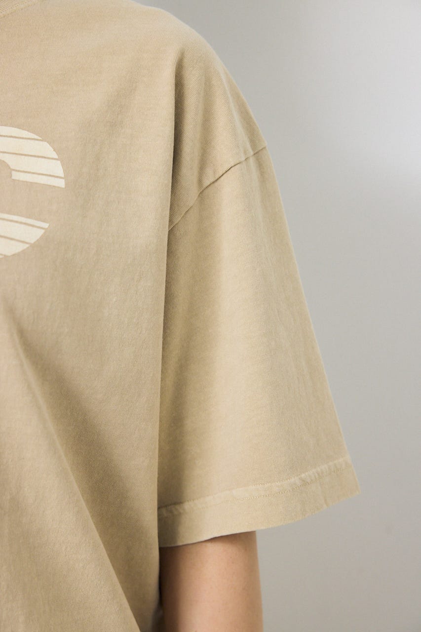 NACピグメントプリントTシャツ BEG FREE