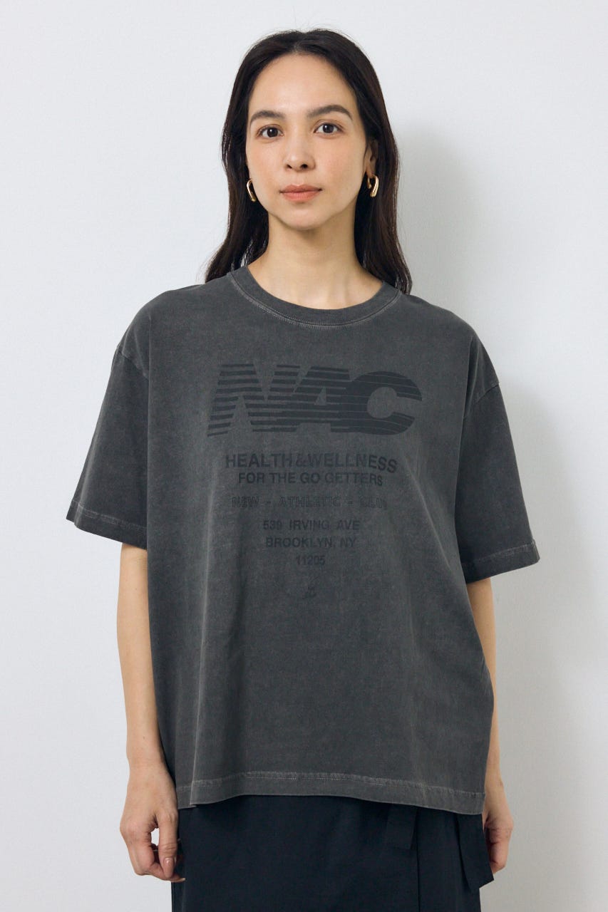 NACピグメントプリントTシャツ L/BLK FREE