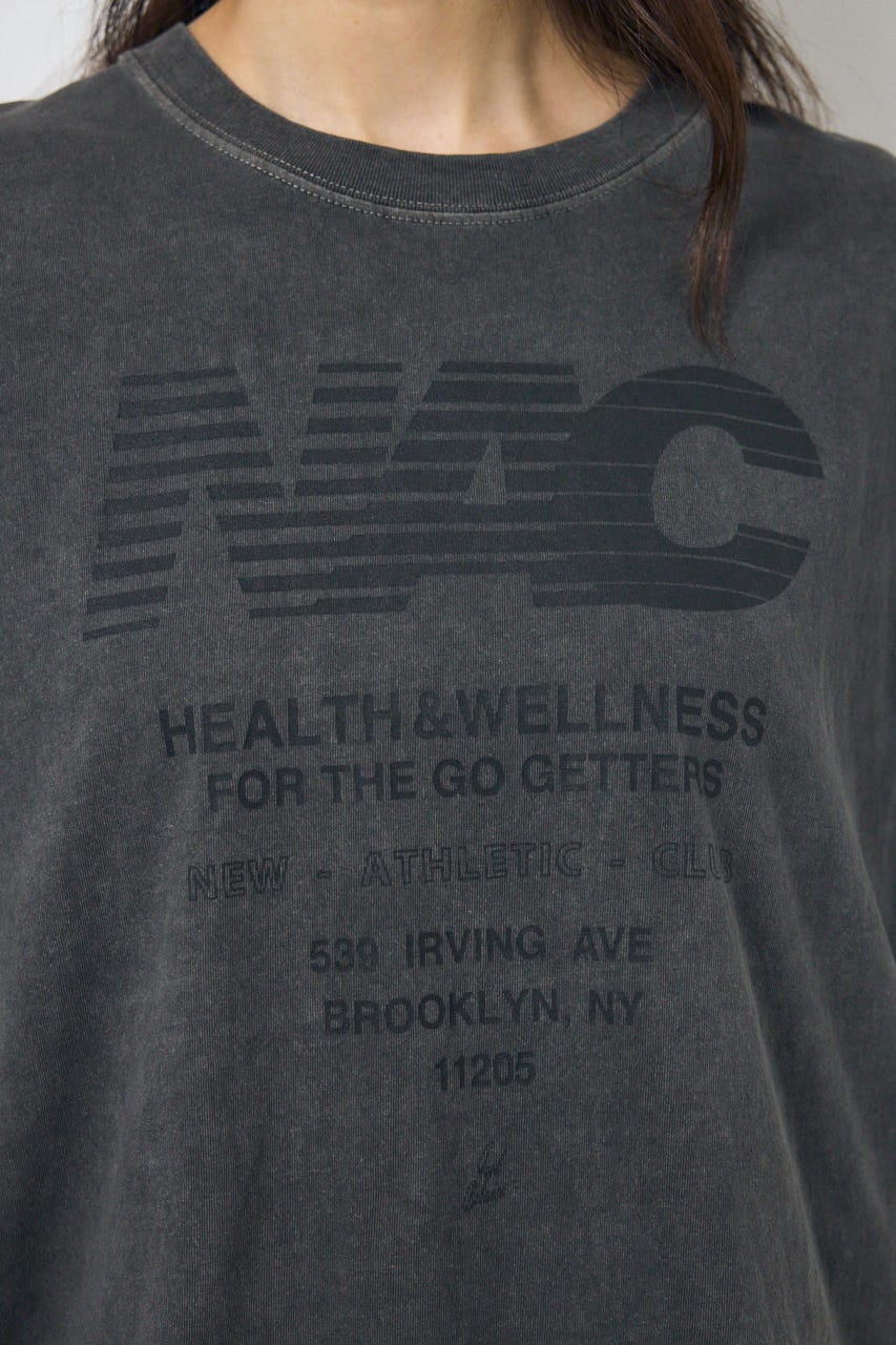 NACピグメントプリントTシャツ L/BLK FREE