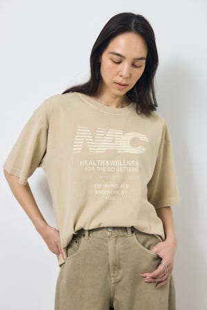 NACピグメントプリントTシャツ