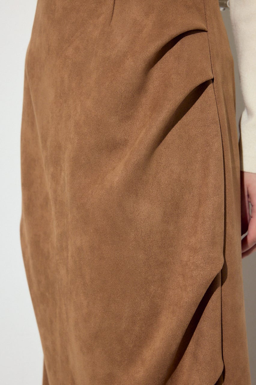 フェイクスエードタックスカート BEG M