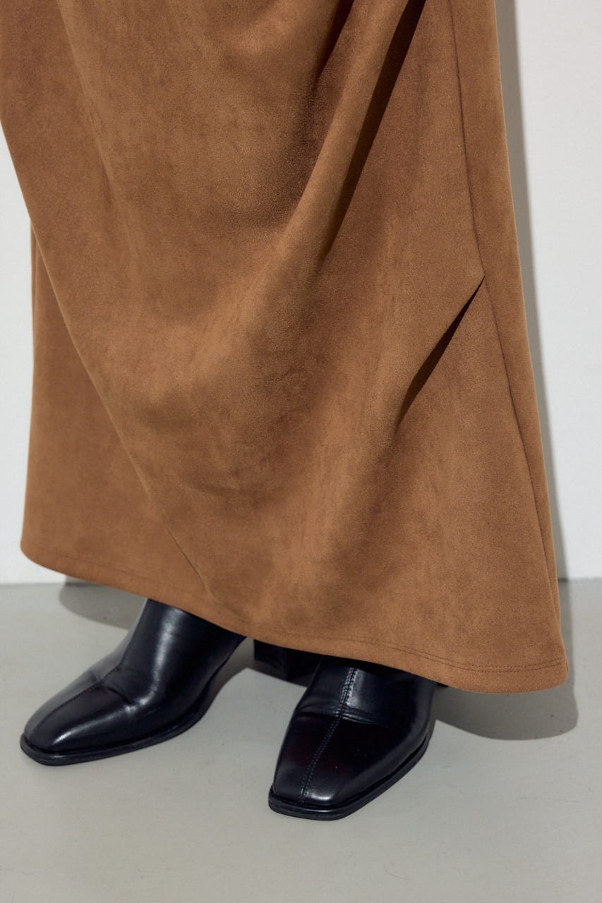 フェイクスエードタックスカート BEG M