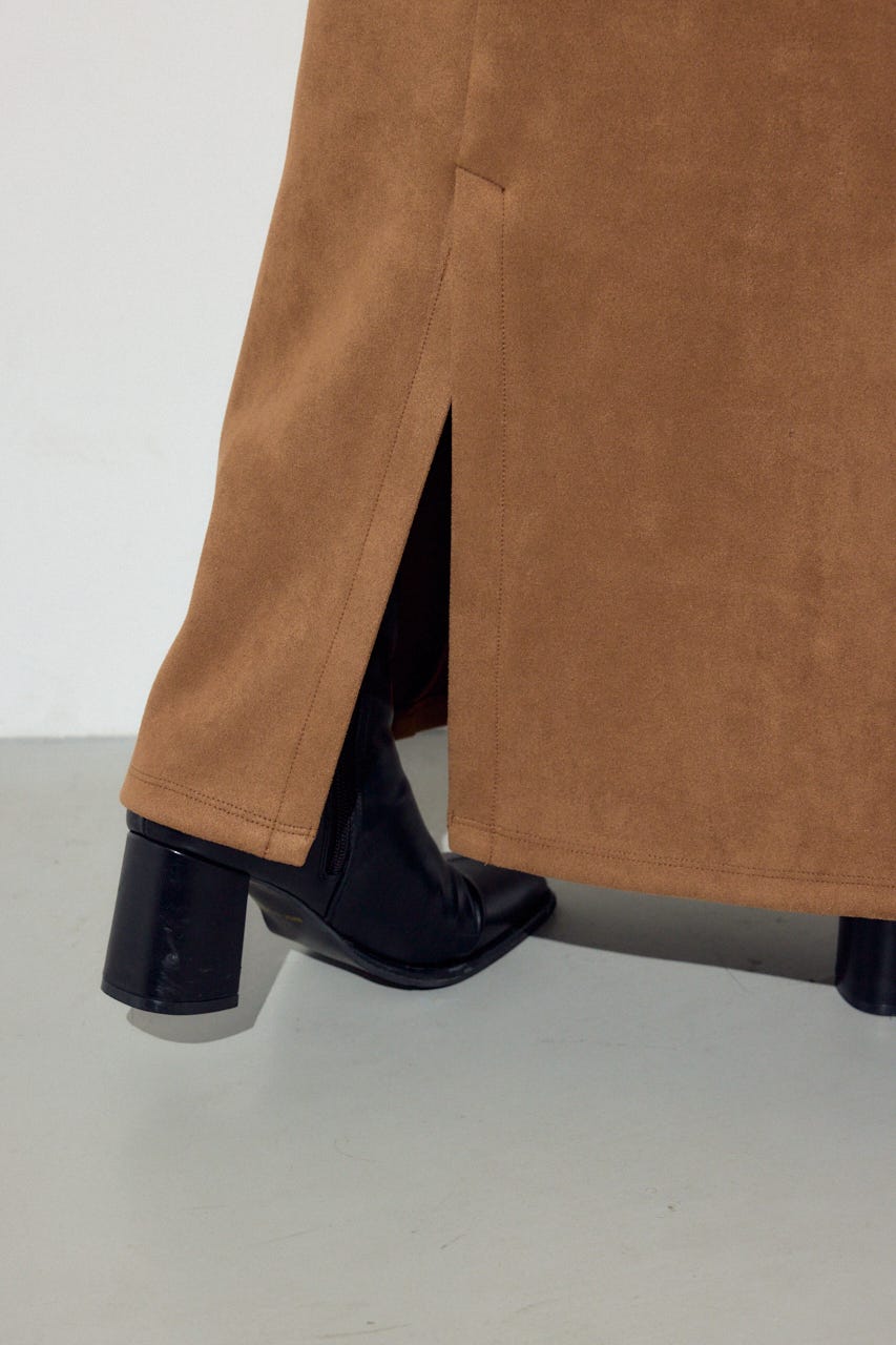 フェイクスエードタックスカート BEG M