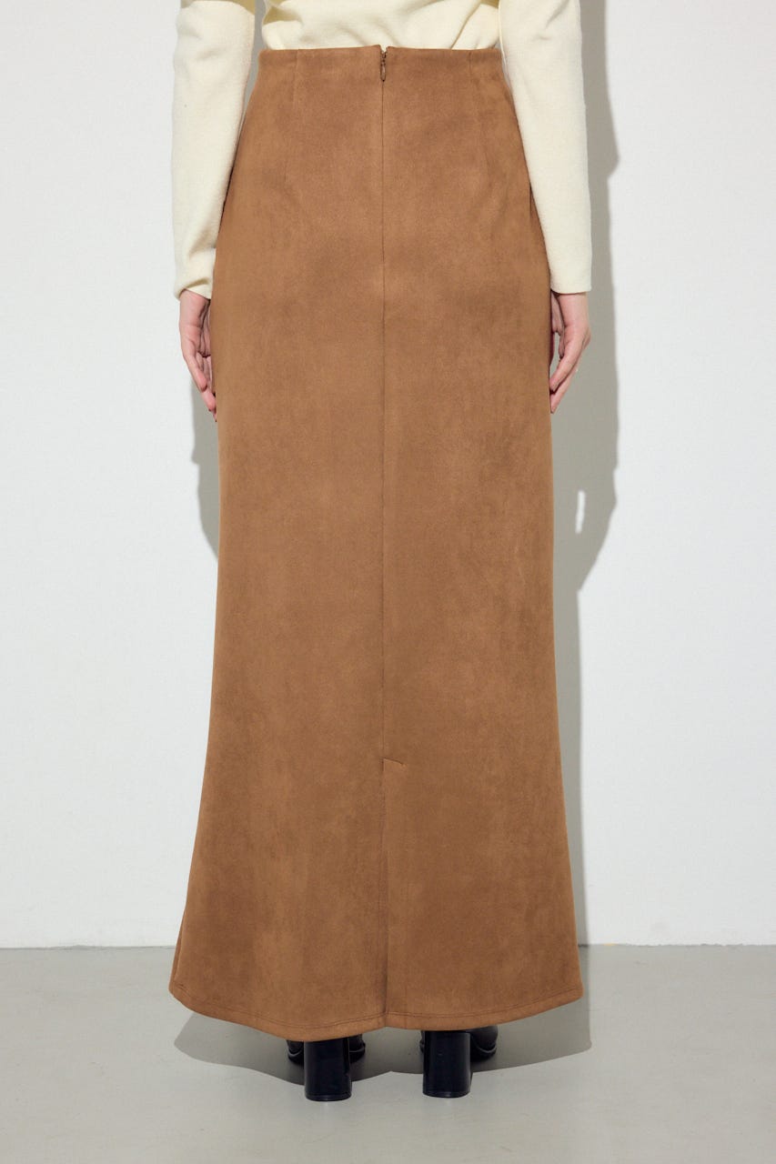 フェイクスエードタックスカート BEG M