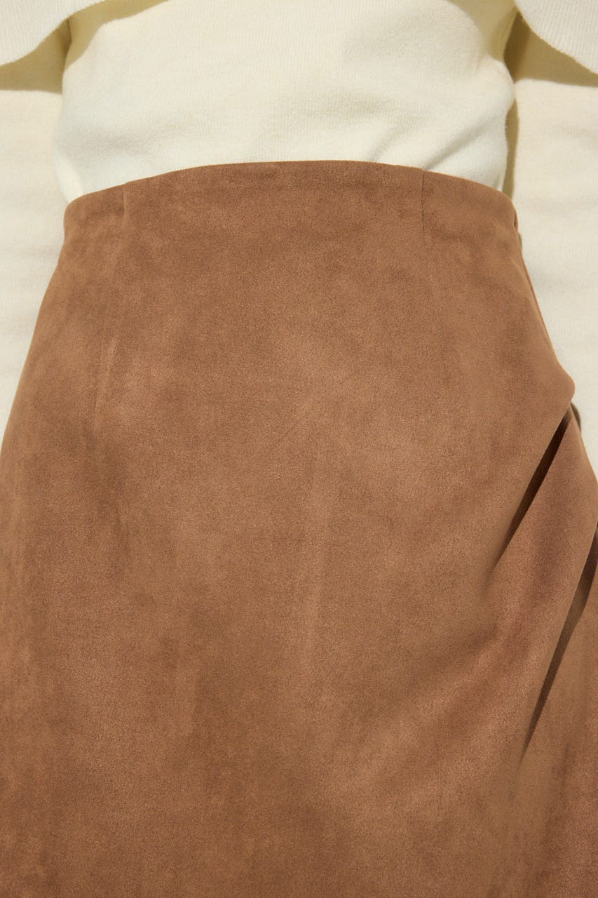 フェイクスエードタックスカート BEG M