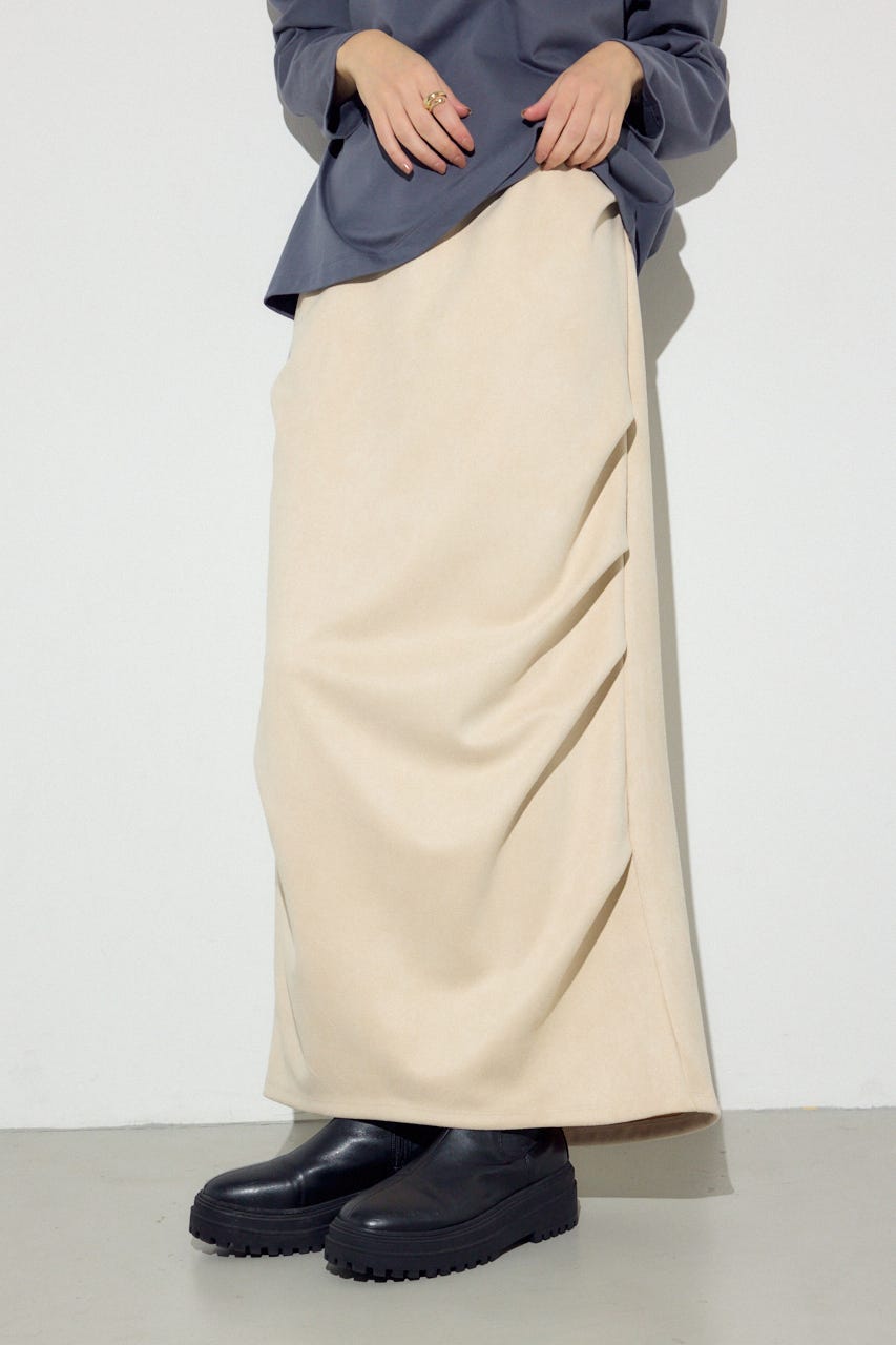 フェイクスエードタックスカート IVOY S