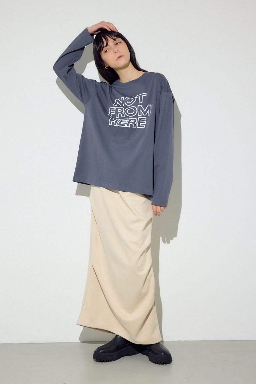 フェイクスエードタックスカート IVOY S