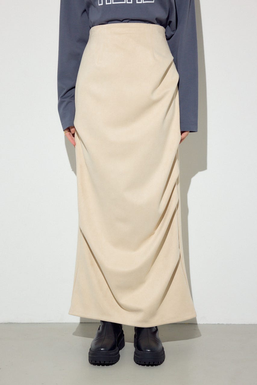 フェイクスエードタックスカート IVOY S