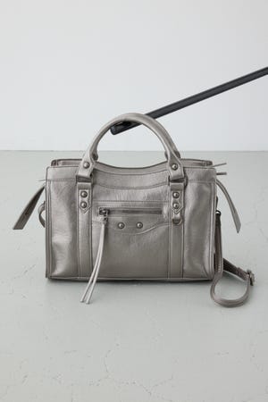 フェイクレザーハンドバッグ