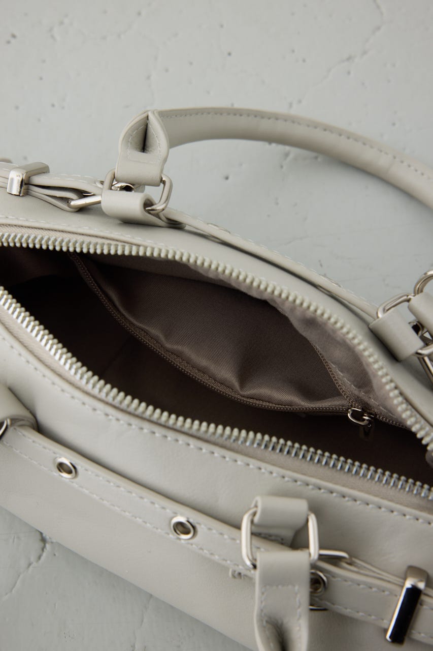 ベルトデザインレクタングルハンドバッグ GREIGE FREE