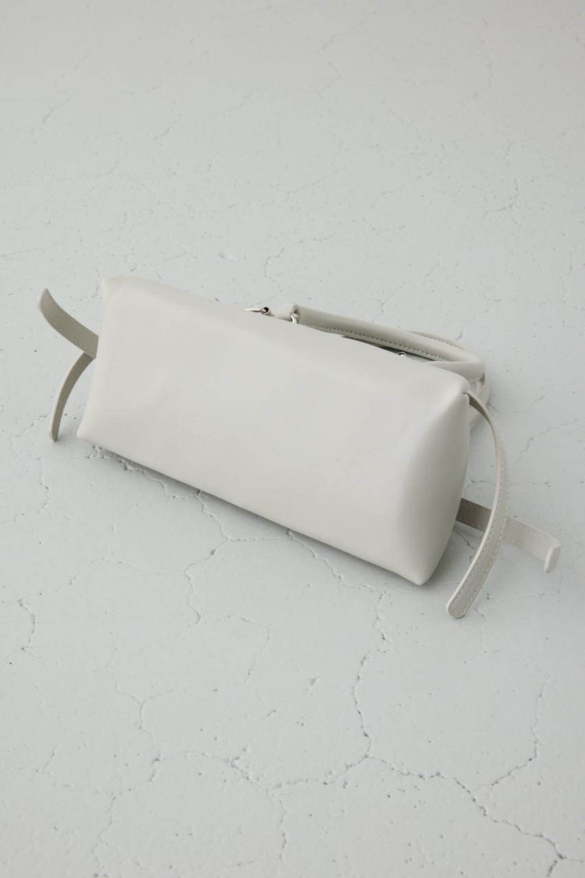 ベルトデザインレクタングルハンドバッグ GREIGE FREE