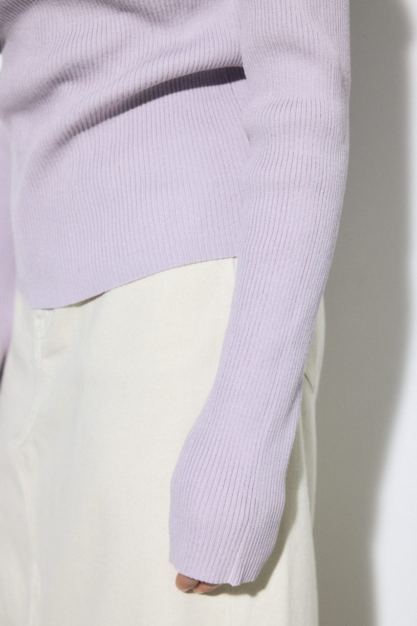 ドレープ長袖ニットトップス L/PUR FREE