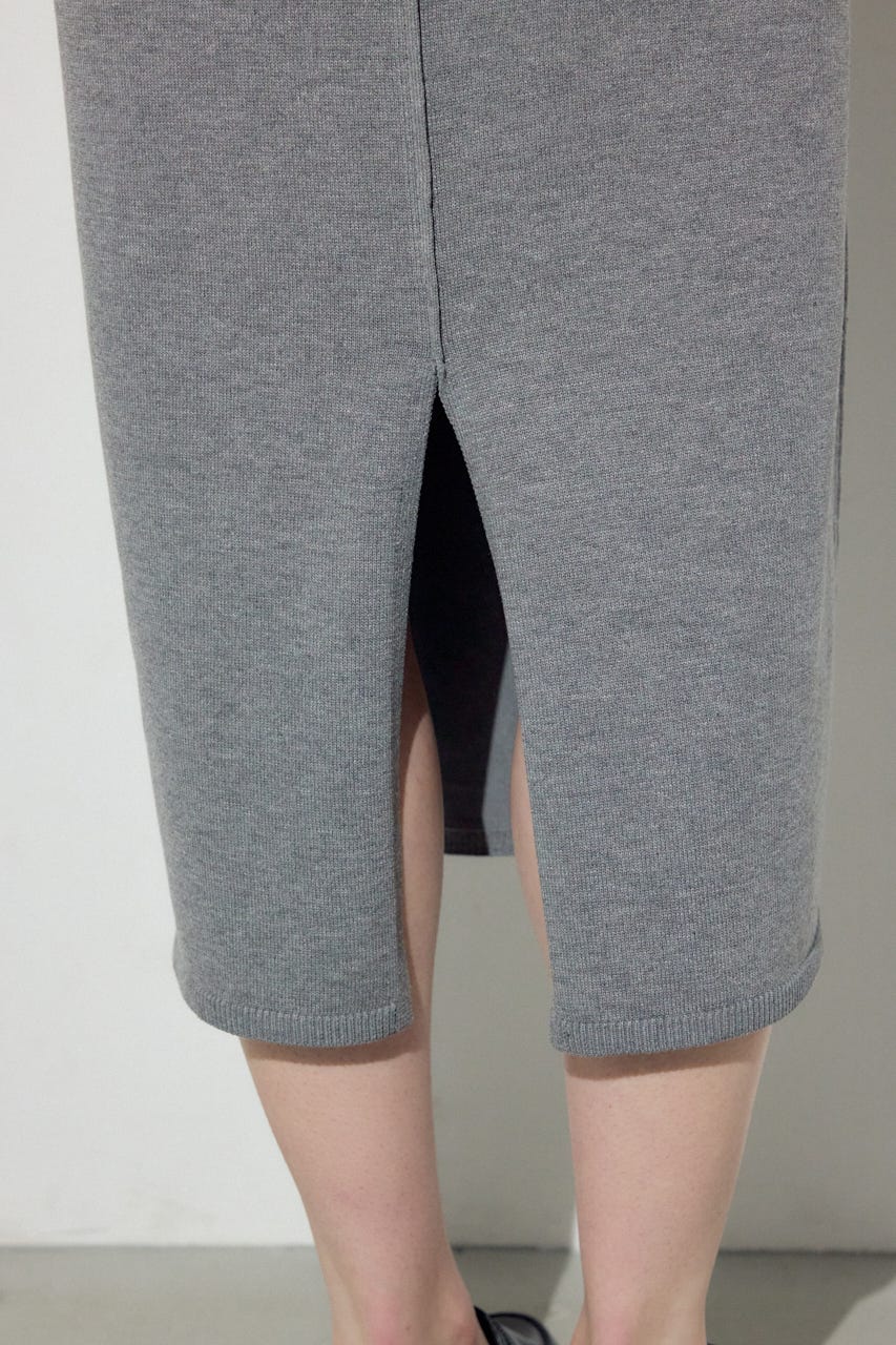 Wジップシャギーカーデセットニットワンピース GRY S