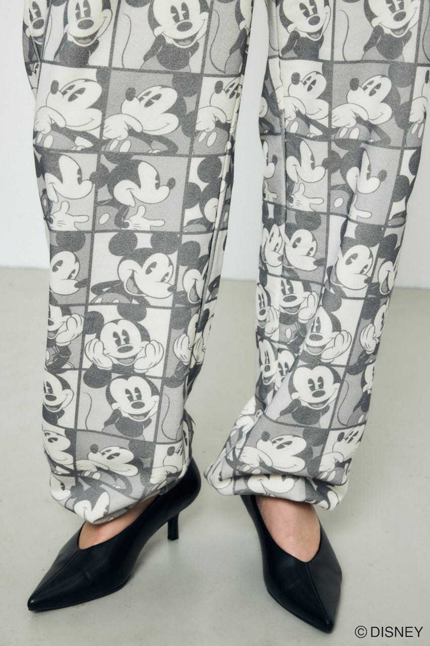 AD総柄グラフィックパンツ / MICKEY BLK M