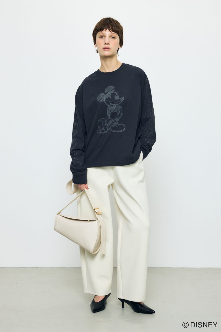 ADスケッチプリントロンT / MICKEY BLK M