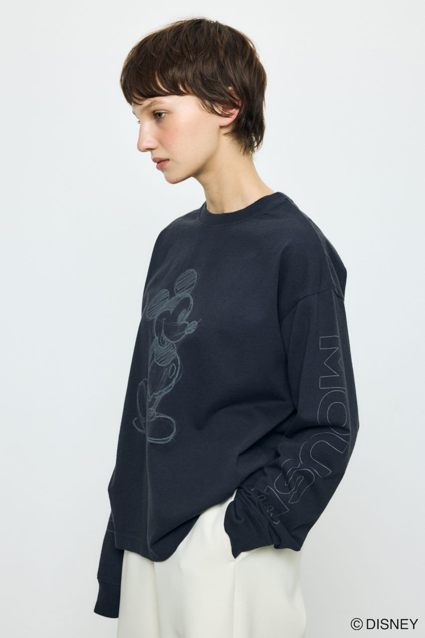 ADスケッチプリントロンT / MICKEY BLK M