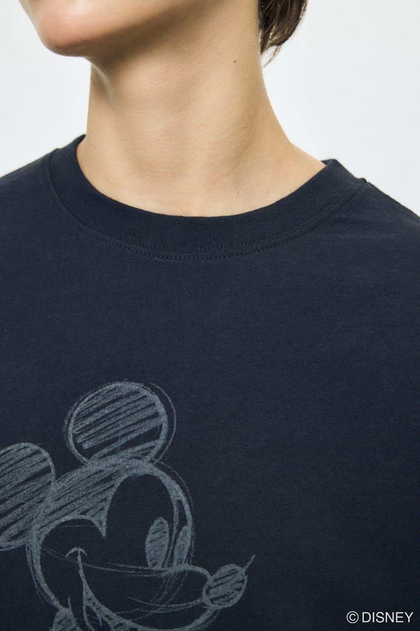 ADスケッチプリントロンT / MICKEY BLK M