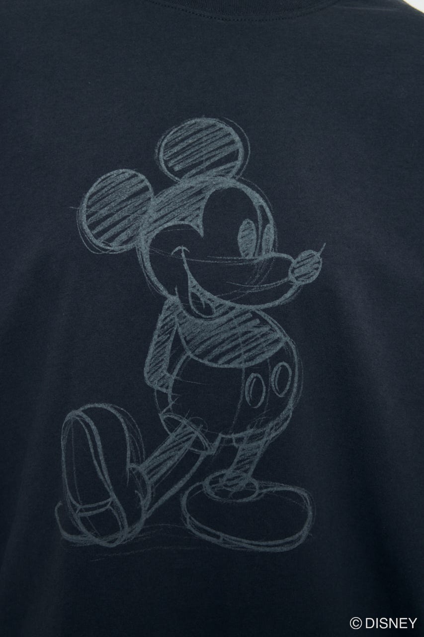 ADスケッチプリントロンT / MICKEY BLK M