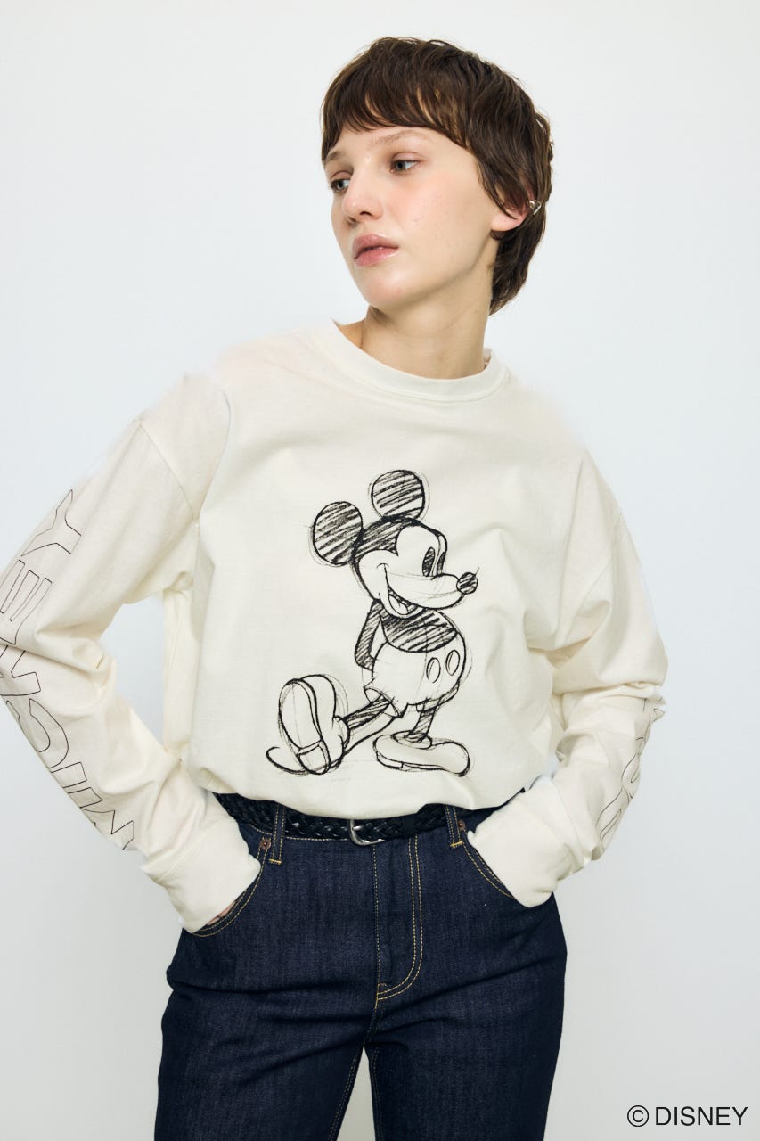 ADスケッチプリントロンT / MICKEY O/WHT M