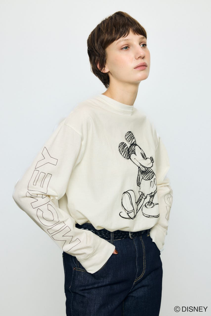 ADスケッチプリントロンT / MICKEY O/WHT M